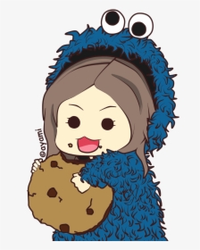 Tomomi The Cookie Monster Tumblr N5rliyulcj1tzi9keo2 - Cartoon, HD Png Download, Transparent PNG