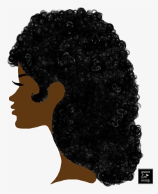 Clip Black And White Library Afro Svg Puff Girl - Afro Curly Hair Transparent Png, Png Download, Transparent PNG