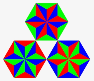 Thirds Of Triangles Png Clip Arts - أشكال هندسية ملونة, Transparent Png, Transparent PNG