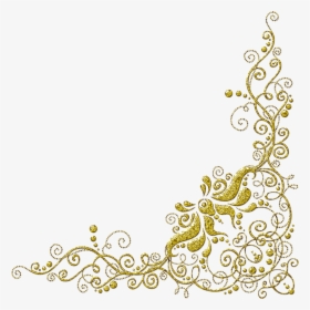 Clip Art Arabesco Floral Dourado Png - Moldura Dourada Arabescos Png, Transparent Png, Transparent PNG