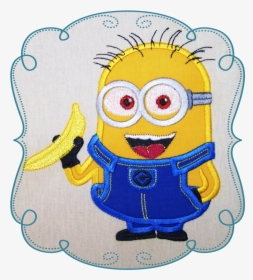 Transparent Minions Banana Png - Cartoon Hand Embroidery Designs, Png Download, Transparent PNG
