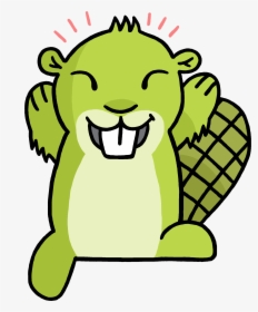 Happy Green Beaver - Clipart Hungry, HD Png Download, Transparent PNG