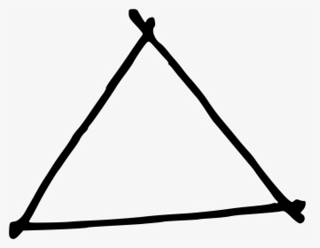 Triangle,area,musical Instrument Accessory - Sketch Of A Triangle, HD Png Download, Transparent PNG
