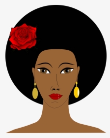 African, Afro, Black, Cartoon, Face, Hair, People, - Black Woman Face Clipart, HD Png Download, Transparent PNG