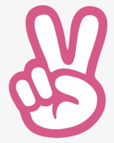 Emoticon V Sign - Finger Peace Sign Svg, HD Png Download, Transparent PNG