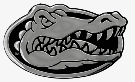 University Of Florida Gators Chrome Metal Auto Emblem - Black And White, HD Png Download, Transparent PNG