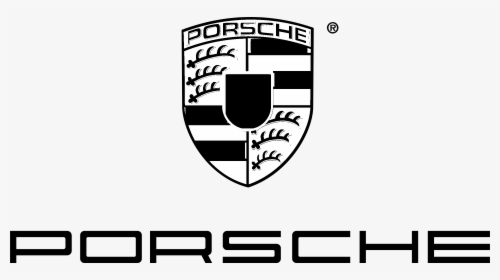 Porsche Logo Black And White - Porsche Logo White Png, Transparent Png, Transparent PNG