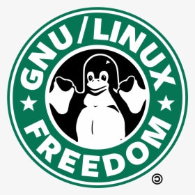 Transparent Starbucks Logo Transparent Png - Logos De Gnu Linux, Png Download, Transparent PNG