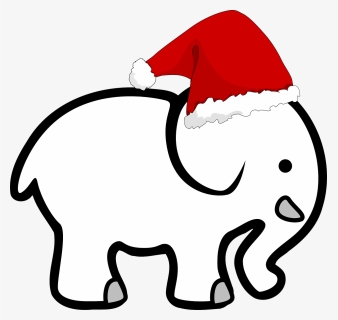 Santa Hat Png White Elephant - White Elephant Christmas, Transparent Png, Transparent PNG