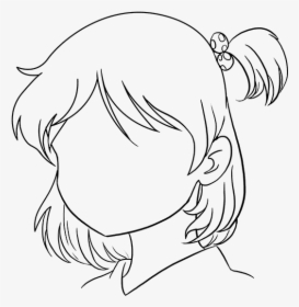 How To Draw Anime Girl Face - Easy Drawing Cute Anime Girl, HD Png Download, Transparent PNG