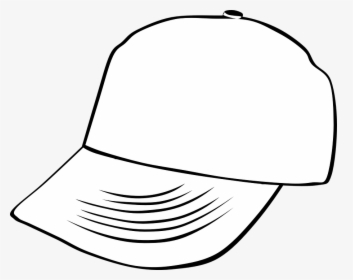 Hat, Cap, Ballcap, Outline, Blank, Brim, Visor, White - Animasi Topi Hitam Putih, HD Png Download, Transparent PNG