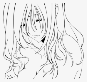 Transparent Anime Lineart Png - Anime Girl Crying Coloring Page, Png Download, Transparent PNG