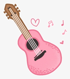 Drawing Guitar Ukulele - Cute Guitar Clipart, HD Png Download, Transparent PNG