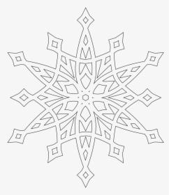 Coloring Page Snowflake - Print Snowflake Colouring Pages, HD Png Download, Transparent PNG