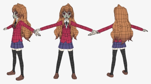 Anime Girl Body Outline - Anime Body 3d Model, HD Png Download, Transparent PNG