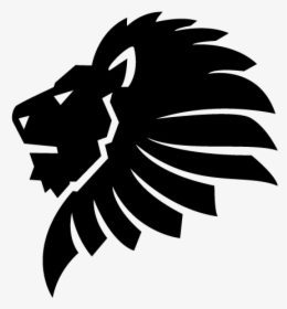 Black Lion Head Clip Art - Lion Head In Black, HD Png Download, Transparent PNG