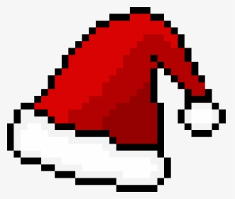 Santa Hat Pixel Clipart - Santa Hat Pixel Art, HD Png Download, Transparent PNG