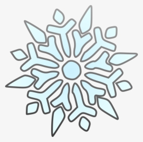 Free Snowflake Outline Download - Cartoon Snowflake With Transparent Background, HD Png Download, Transparent PNG