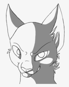 Transparent Black And White Anime Png - Warrior Cat Drawings Easy, Png Download, Transparent PNG