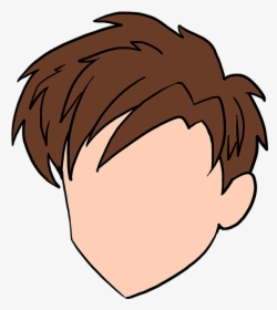 How To Draw Manga Hair Really Easy Drawing Tutorial - Brown Spiky Hair Cartoon, HD Png Download, Transparent PNG