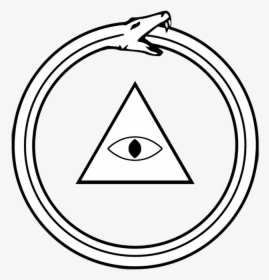 Collection Of Free Illuminati Drawing Snake Download - Ouroboros And Eye Of Providence, HD Png Download, Transparent PNG