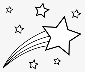 Snowflake Drawing Star For Free Download - Shooting Star Coloring Page, HD Png Download, Transparent PNG