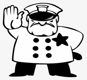 Transparent Pilgrim Hat Clipart - Police Black And White, HD Png Download, Transparent PNG