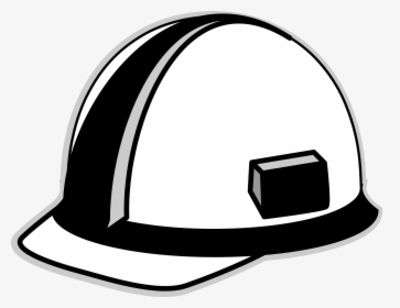 Hat Black And White Cowboy Hat Clipart Black And White - Hard Hat Black And White, HD Png Download, Transparent PNG