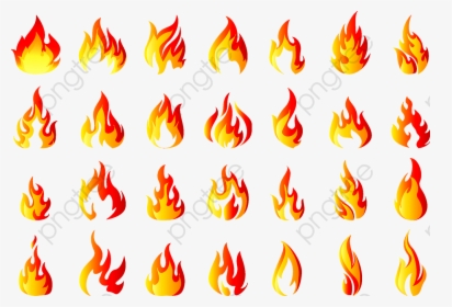 Transparent Realistic Fire Flames Clipart Png - Flame Png Vector, Png Download, Transparent PNG