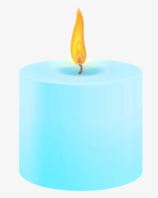 Blue Pillar Candle Png Clip Art - Flame, Transparent Png, Transparent PNG