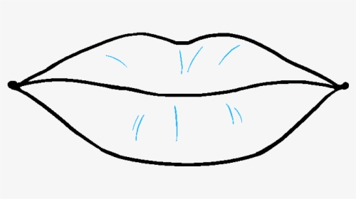 How To Draw Lips Really Easy Drawing Tutorial - Simple Lips Drawing Png, Transparent Png, Transparent PNG