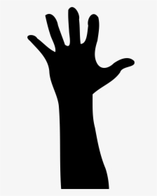 Pic Of A Raised Hand Silhouette - Raised Hand Silhouette, HD Png Download, Transparent PNG