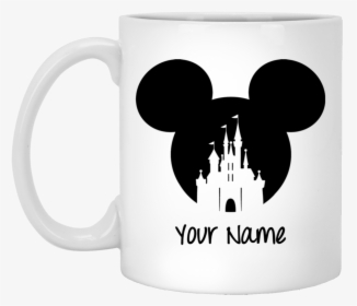 Hd Personalize Your Name Mickey Mouse Hat Mug Gift - Mickey Ears With Castle, HD Png Download, Transparent PNG