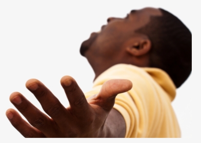 Man And Woman Praying Hands Png - Black Man Praising God, Transparent Png, Transparent PNG