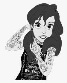 Ariel, Disney, And Tattoo Image - Jack Daniels, HD Png Download, Transparent PNG