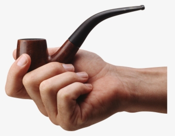 Tobacco - Hand Holding Smoking Pipe, HD Png Download, Transparent PNG