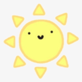 #sun #kawaii #sky #cute #yellow #emot #aesthetic #tumblr - Aesthetic Cute Sun, HD Png Download, Transparent PNG