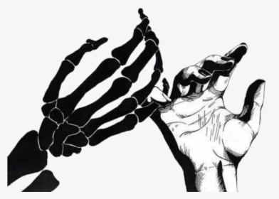 #ftestickers #halloween #skeleton #hands #scary #creepy - Skeleton Hand Pinky Promise, HD Png Download, Transparent PNG