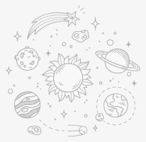 Stars Space Overlay Space Aesthetic Tumblr Tumblr Aesth - Outer Space Clipart Black And White, HD Png Download, Transparent PNG