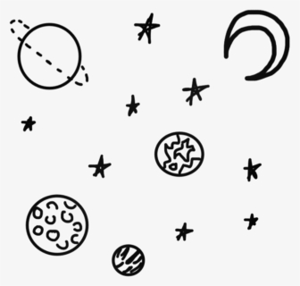 Transparent Stars Png Tumblr - Simple Space Doodle, Png Download, Transparent PNG