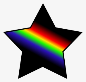 Star Rainbow Color Black Background Free Picture - Transparent Background Star Logo Png, Png Download, Transparent PNG
