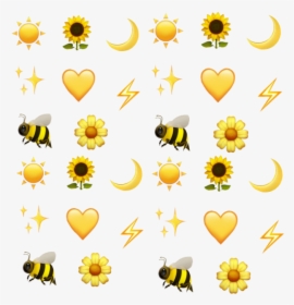#bee #yellow #sticker #emoticon #emoji #tumblr #moon - Yellow Sticker, HD Png Download, Transparent PNG