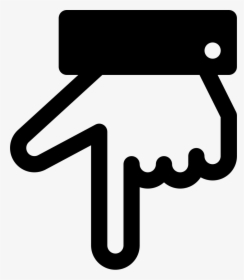 Transparent Finger Pointing Clipart - Finger Point Down Icon Png, Png Download, Transparent PNG