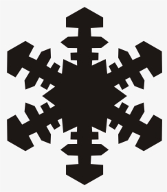 Snowflake Clipart Silhouette - Snowflake Clip Art Black, HD Png Download, Transparent PNG