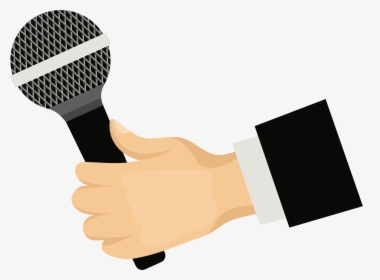 Mic In Hand Big - Microphone With Hand Clipart, HD Png Download, Transparent PNG