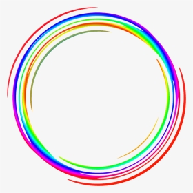 Round Frames Frame Border Borders Colorful Rainbow - Circle, HD Png Download, Transparent PNG
