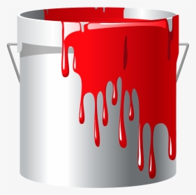 Painter Clipart Red Paint Bucket - Red Paint Bucket Clipart, HD Png Download, Transparent PNG