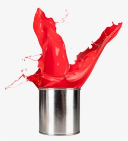 Transparent Png Paint Splatter - Red Paint Bucket Png, Png Download, Transparent PNG