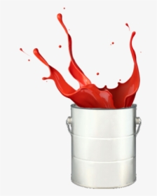 Paint Bucket Png - Red Paint Splash Png, Transparent Png, Transparent PNG