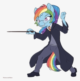 Pin Harry Potter Wand Clipart - Rainbow Dash Harry Potter, HD Png Download, Transparent PNG